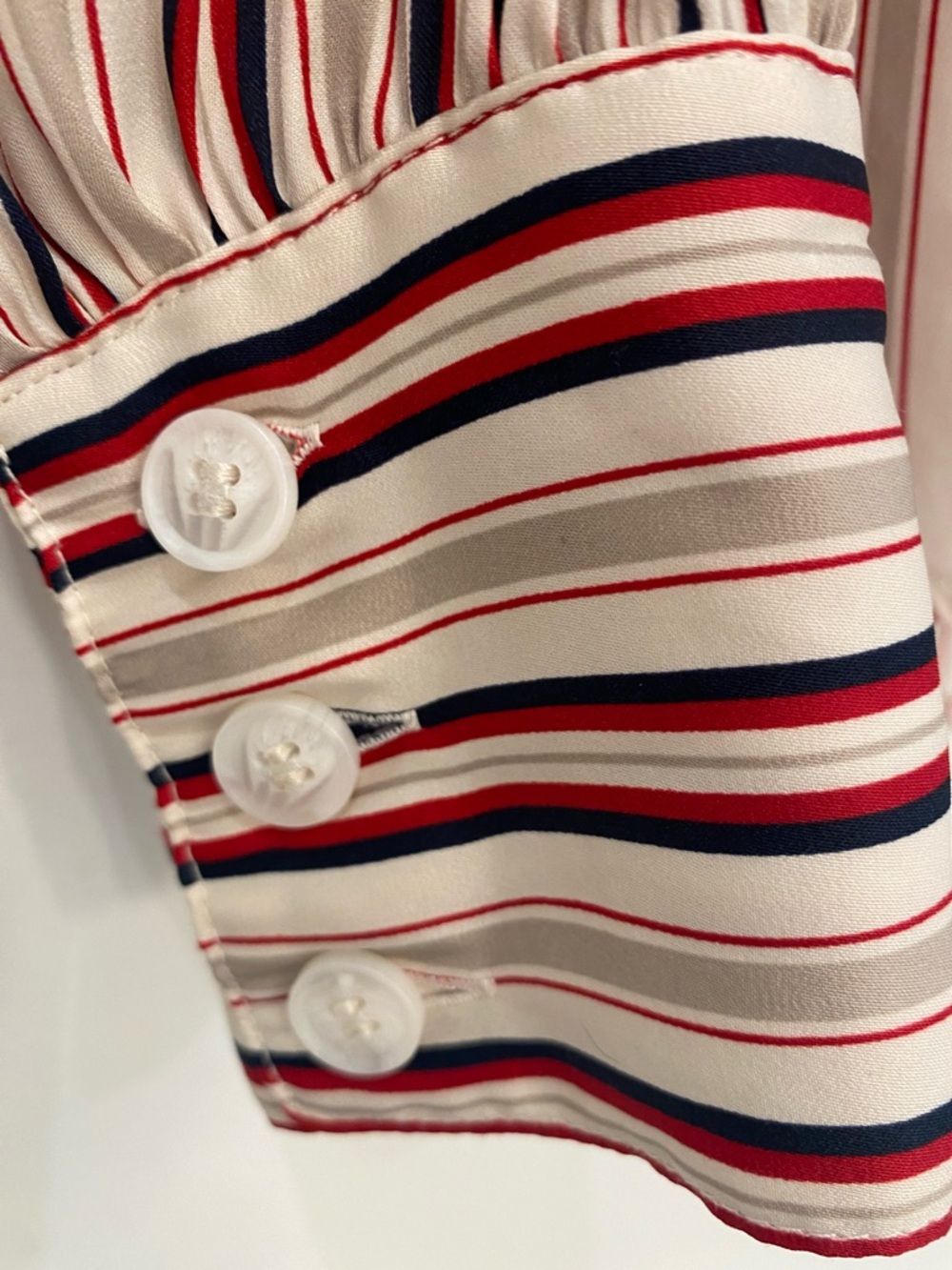 Free People ‘Mad About You’ Striped Button Down Blouse Fits Oversized XS - Picture 7 of 9